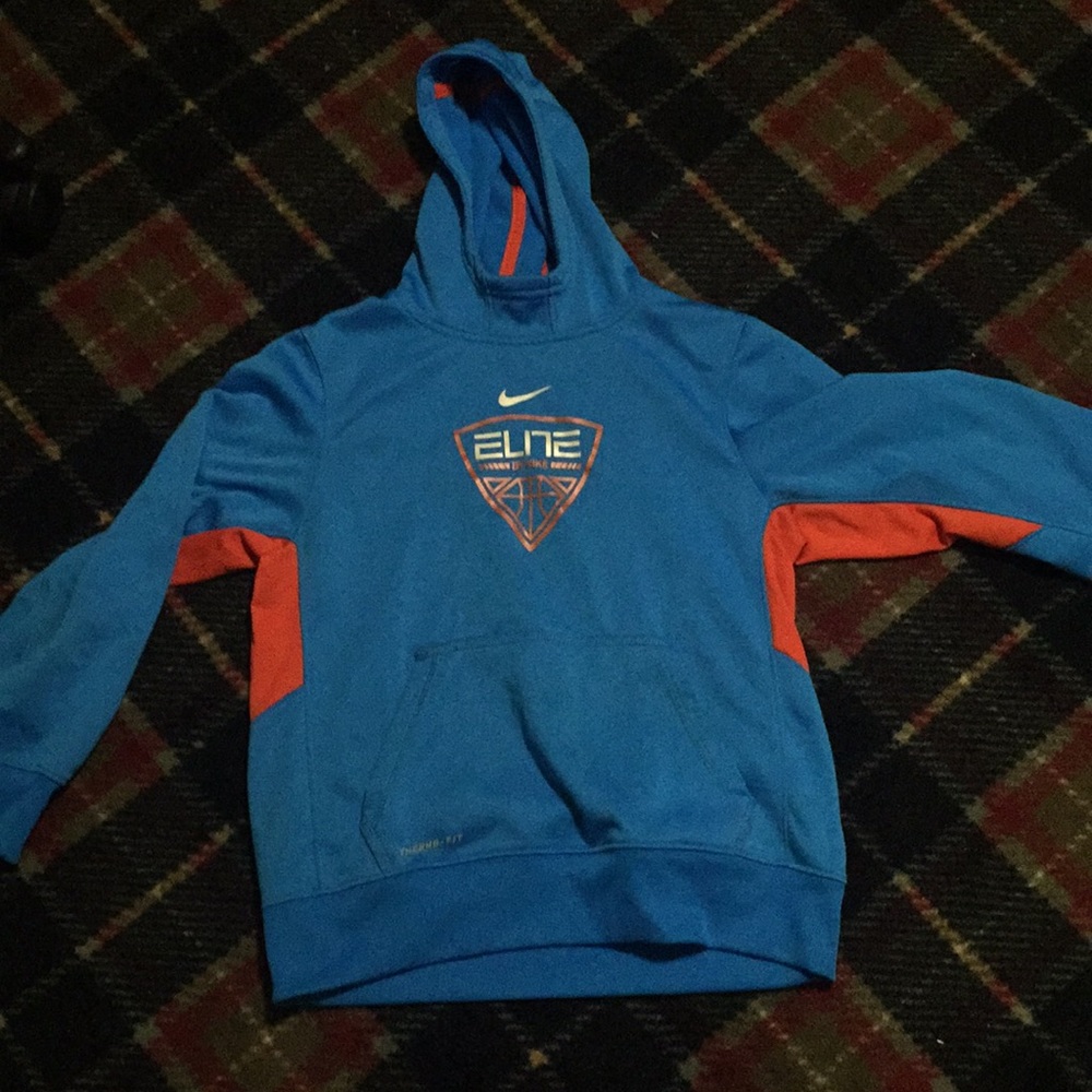 Blue and Orange Elite Nike Hoodie